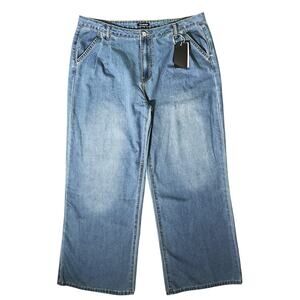 NWT Flamingo Pleated Wide Leg High-Rise Jeans Women's 2XL (38x30)